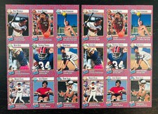 2x- Sports Illustrated for Kids 1991 cards uncut sheet Winfield Thomas Grace