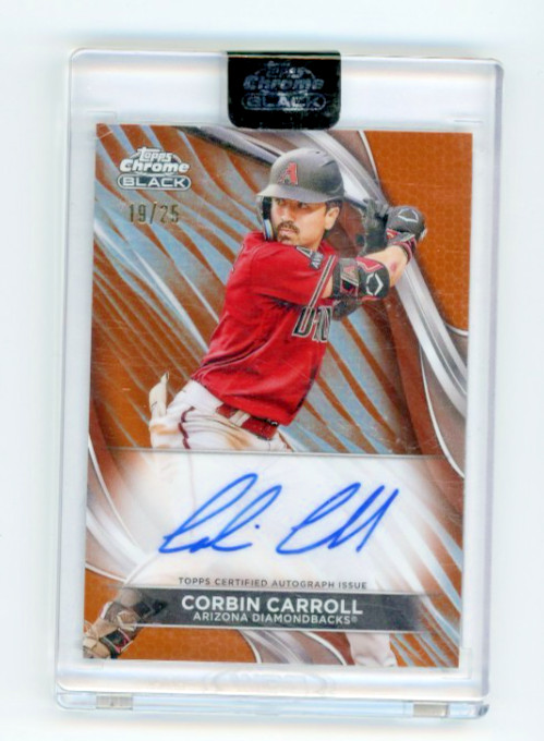 2024 Topps Chrome Black - Corbin Carroll #CBA-CCA Auto Orange /25