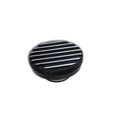 Universal Radiator Cap 16 Lb. Psi Muscle Car Hot Rod Chevy Ford Finned Black
