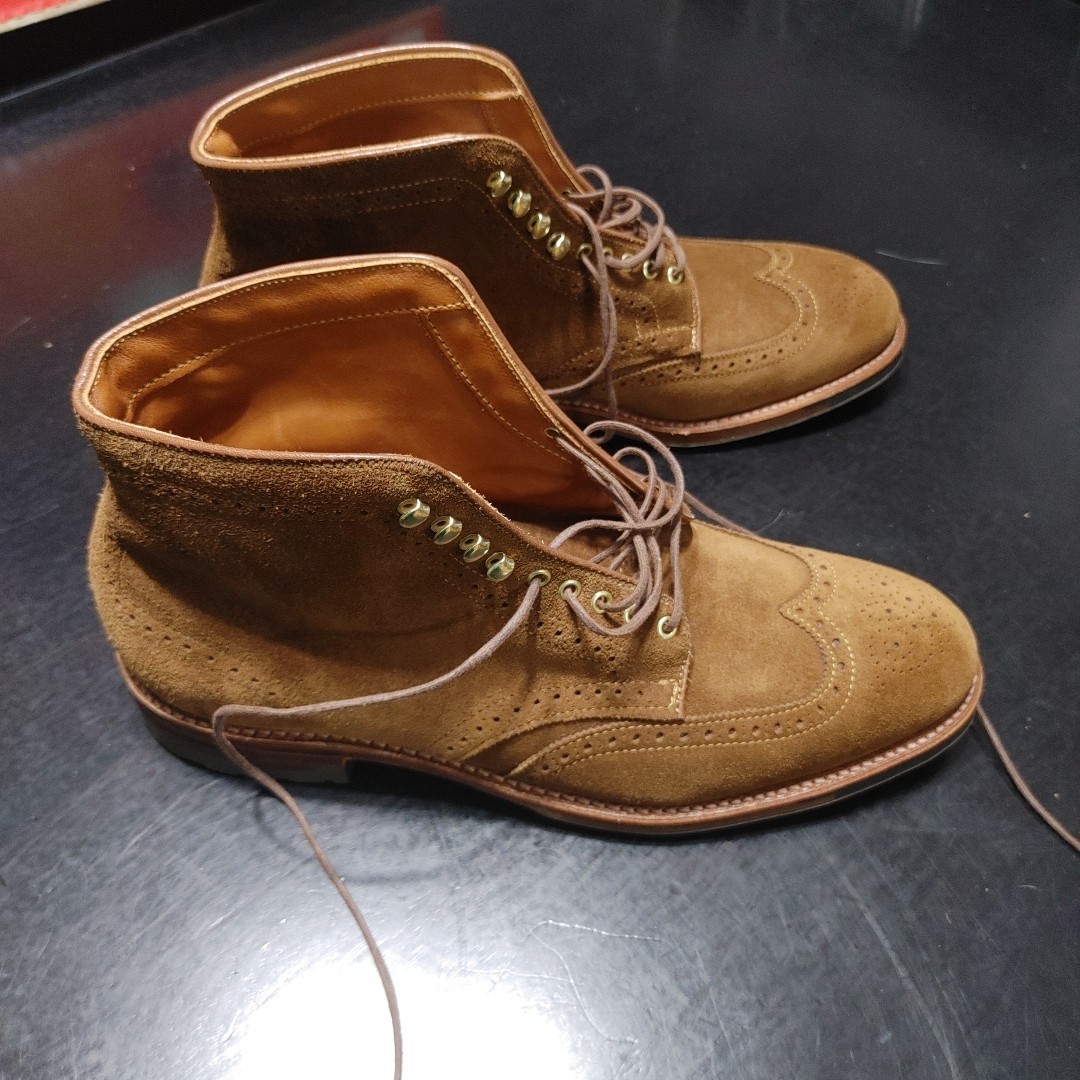 Alden D8835HC Snuff Suede Wing Tip Boot