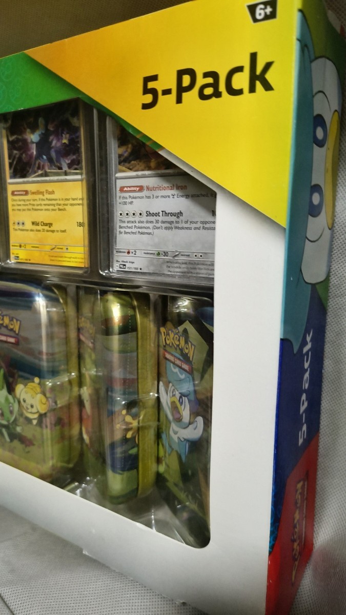 Pokmon TCG Scarlet & Violet Paldea Friends 5 Mini Tins Set & 4 Promo Cards  Box | eBay