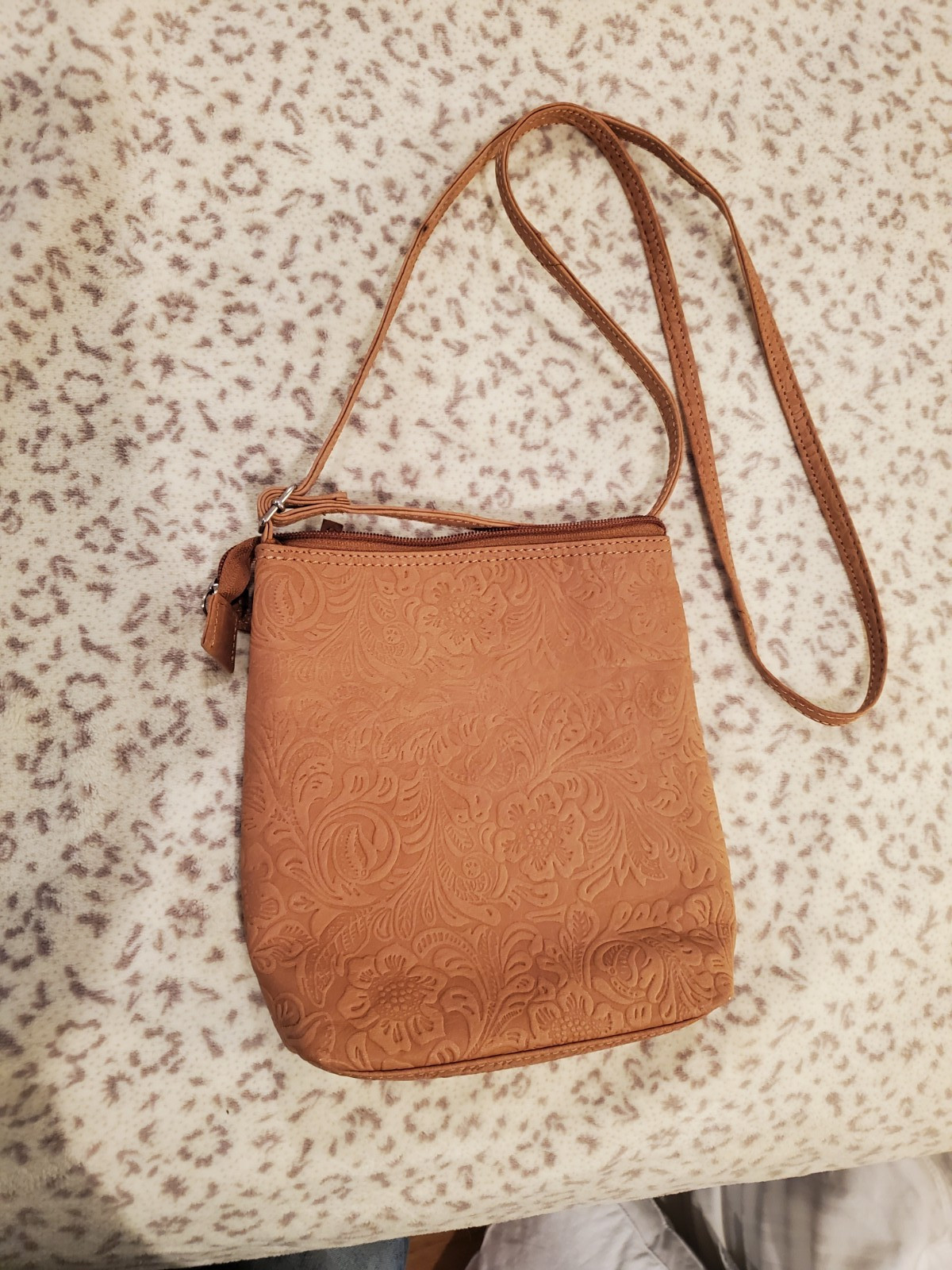 Bueno Soft Leather Embossed Adjustable Strap Cros… - image 6