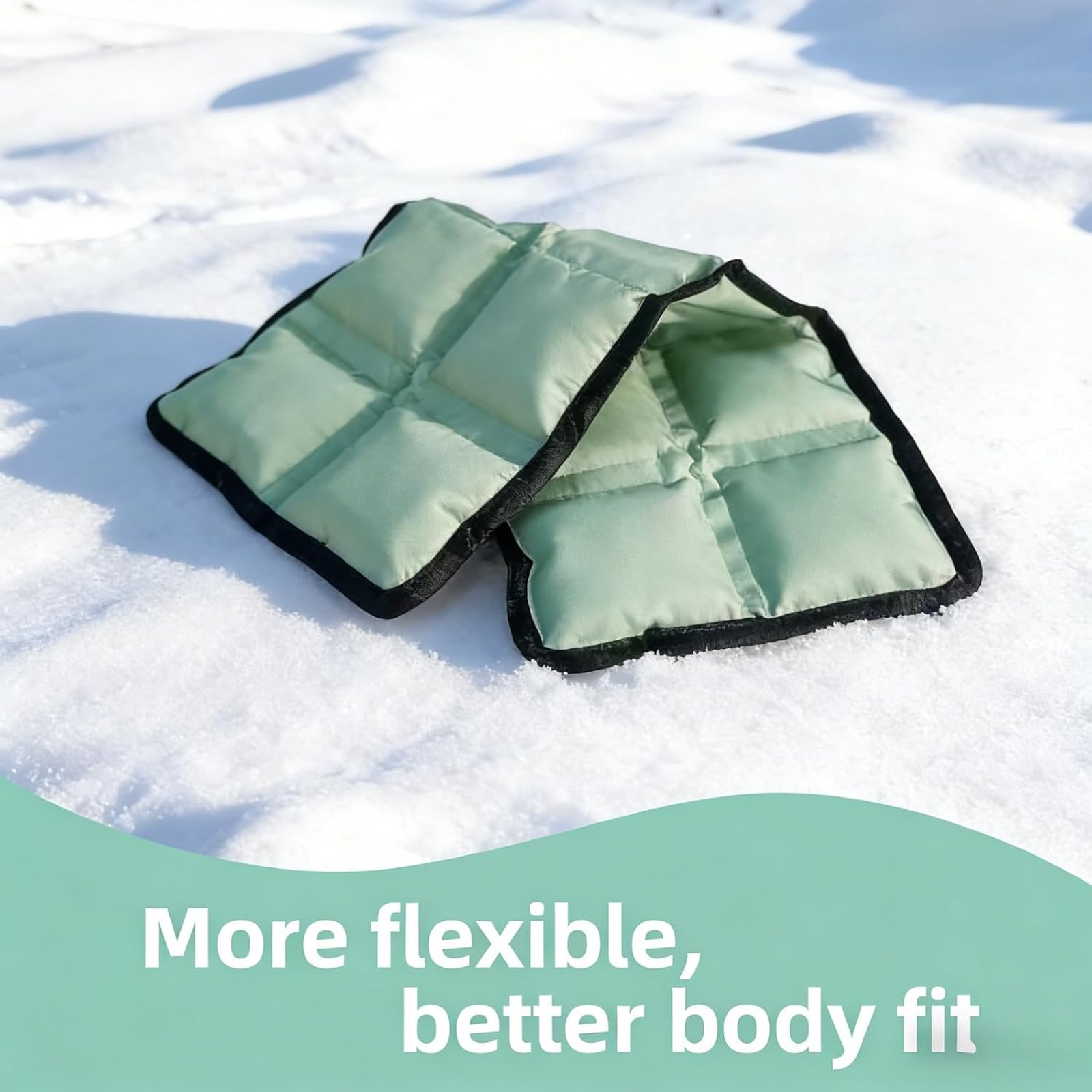Ice For Injury Reusable Ice Pack Flexible Cold Hot Compress 10x4x0.7 inches for ...