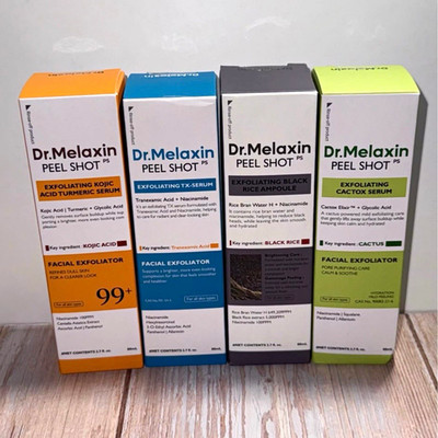 Dr.Melaxin Peel Shot PS Facial Exfoliator Serum Set 4x 1.7 fl oz