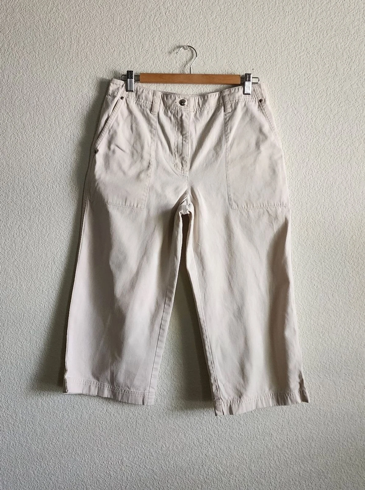 Lauren Ralph Lauren Women's Cream Capri Hi-Rise Straight Leg Casual Pants Sz. 6