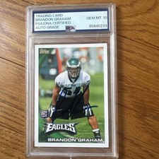 Brandon Graham Signed 2010 Topps Autograph PSA 10 Auto Philadelphia Eagles