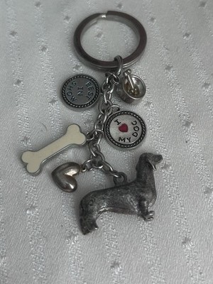 Dachshund Key Ring with Charms