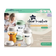 Tommee Tippee Natural Start Glass Baby Bottle  Jar Set, 9oz, Slow Flow Open Box