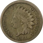 1861 Indian Head Cent VG Very Good Details Penny 1c Coin SKU:CP1283