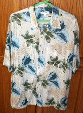 PIERRE CARDIN BUTTON DOWN COLORFUL XL 100 RAYON SHIRT