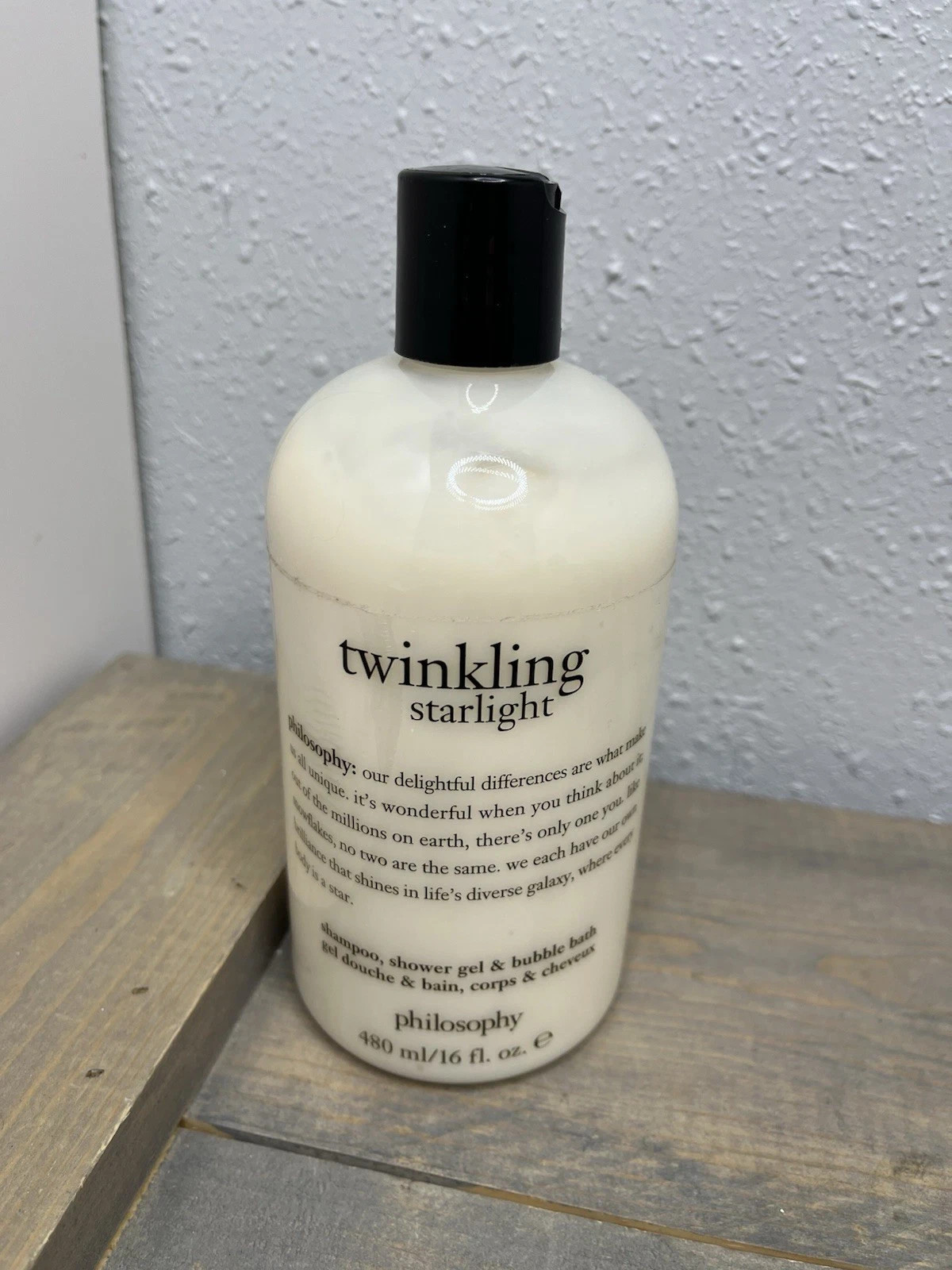 Philosophy 16 Oz TWINKLING STARLIGHT Shampoo Shower Gel Bubble Bath ~ NEW
