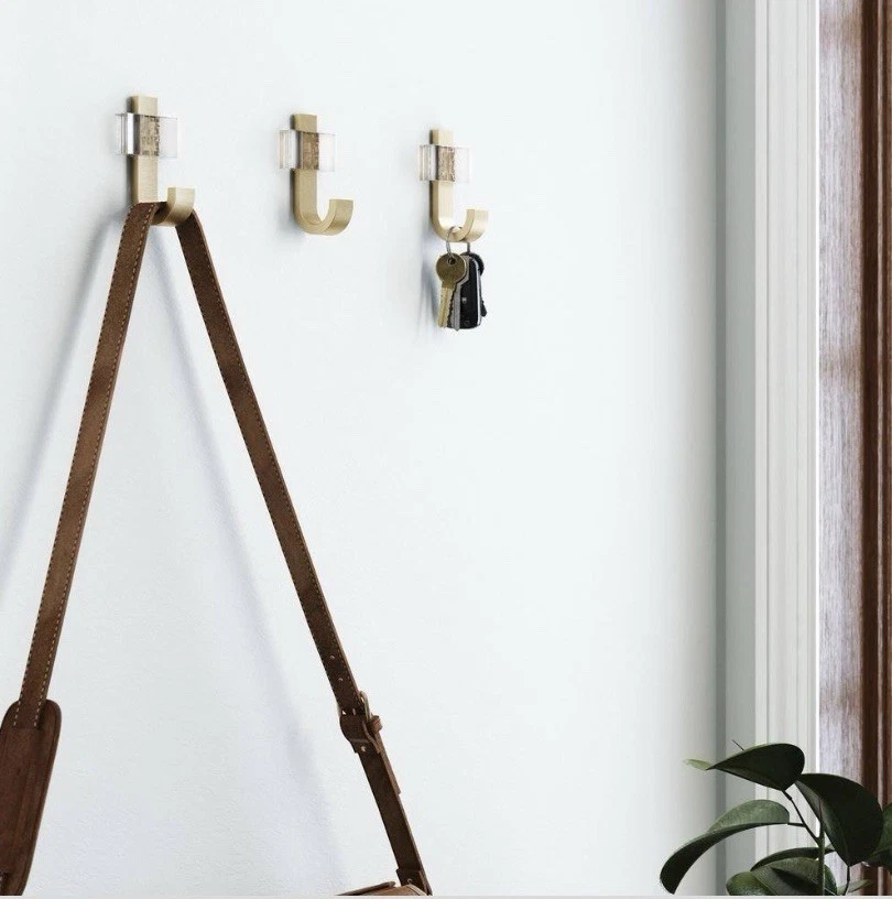 Gancho de punta cuadrada Liberty B43305-720-CP champán bronce pared transparente *Lote de 8* Foto 4 de 4