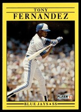 1991 Fleer Tony Fernandez Toronto Blue Jays #174