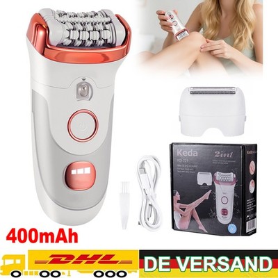 Nass/Trockenepilierer Damen mit 48 Pinzetten LED-Licht Haarentferner DHL