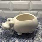Hull Pottery Hippopotamus Planter White