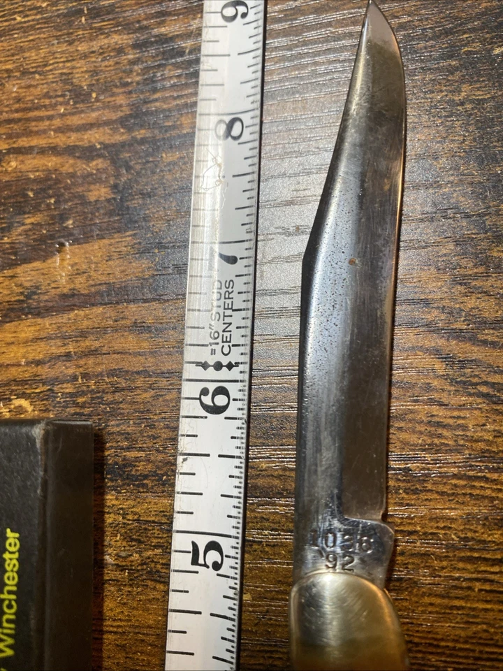 WINCHESTER TRADEMARK MADE IN USA BONE MEDIUM TOOTHPICK KNIFE 1992 1036- With Box - Image 4 of 4