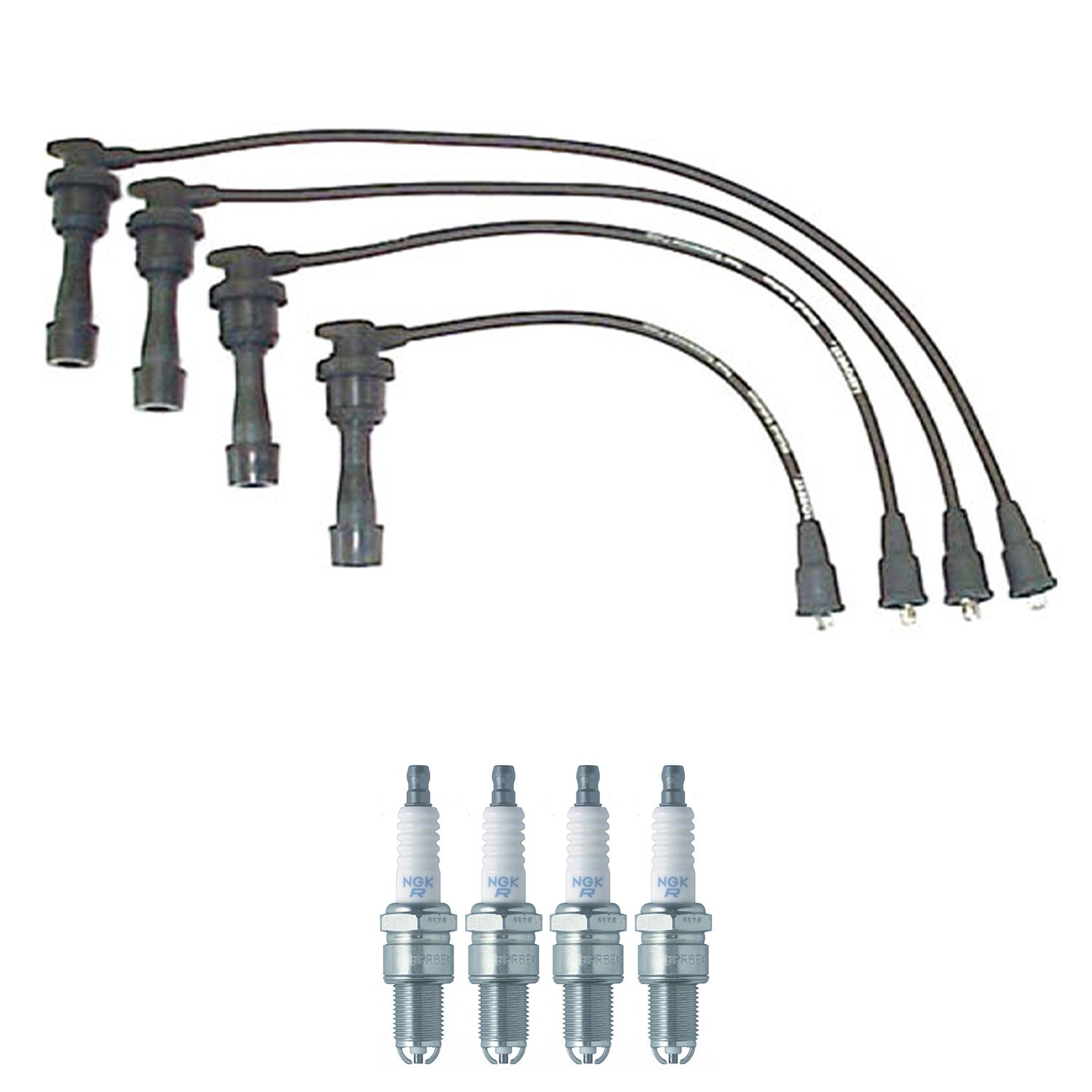 Denso Ignition Wire and NGK Spark Plug Kit for Mitsubishi Eclipse 95-99 2.0L L4