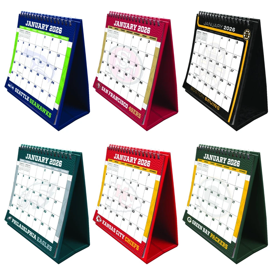 TURNER LICENSING Turner NHL NFL Staffelei Aufstell Tischkalender (Easel Calendar) 2026