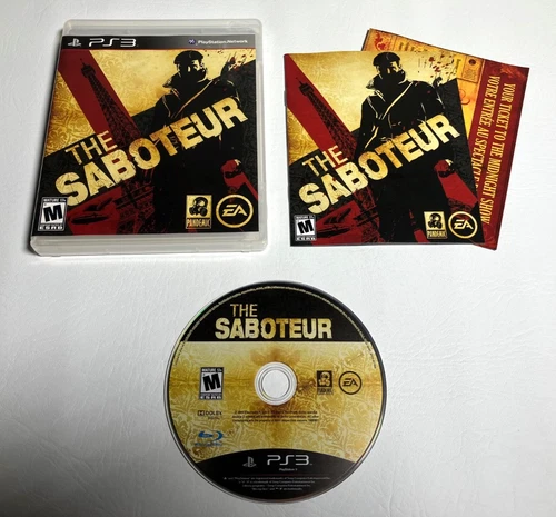 The Saboteur (PlayStation 3, 2009 EA Games Pandemic) Complete & Pristine
