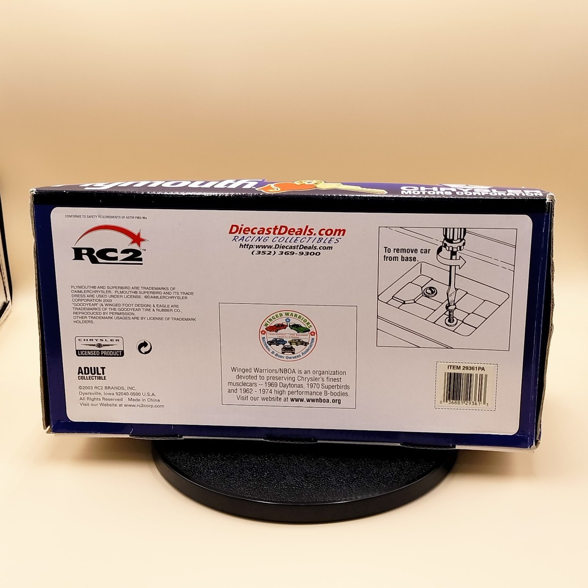 ERTL 1/18 1970 Plymouth SUPERBIRD Orange Chrysler Limited