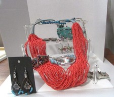 Lot  Western Style Jewelry Beads Necklace Bracelets Earrings Horse Cow