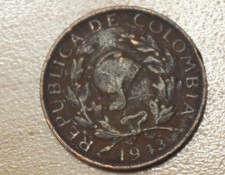 1943 Colombia 1 Centavo