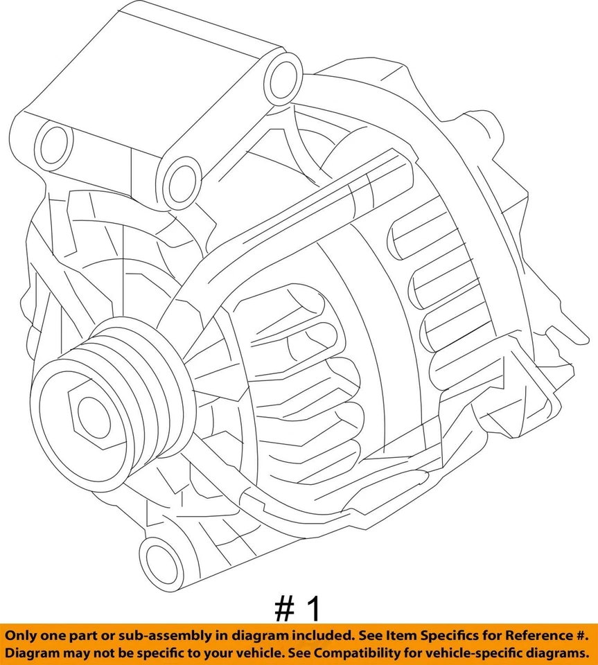 Alternator Without Turbo Fits 11-19 FIESTA 772484 - Image 3 of 4