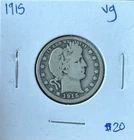 1915-P Barber Quarter VG