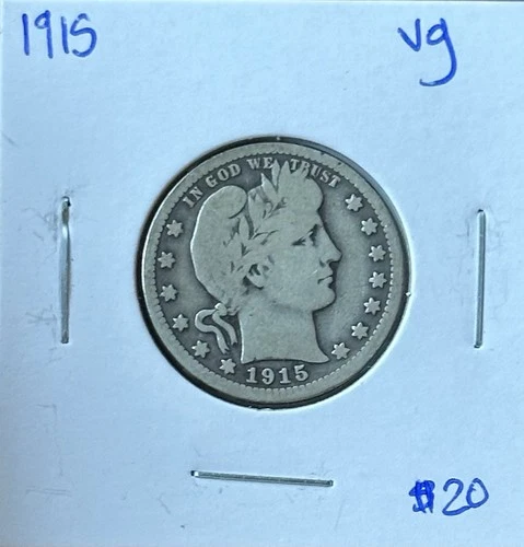 1915-P Barber Quarter VG