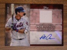 2020 Topps Series 1 Major League Material Auto MLMA-PA Pete Alonso - Mets #14/25