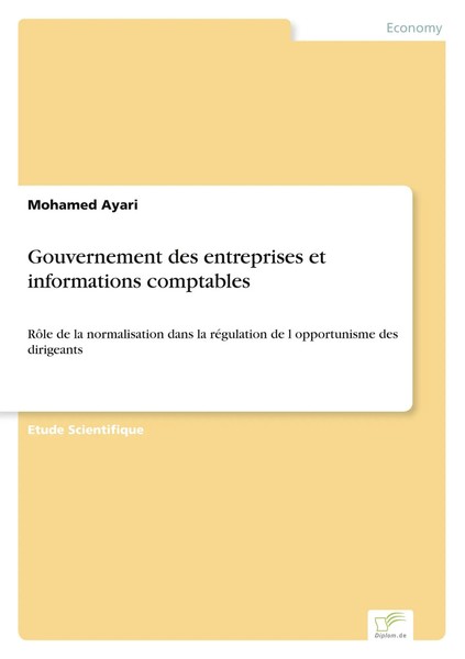 Mohamed Ayari | Gouvernement Des Entreprises Et Informations Comptables | Buch-image