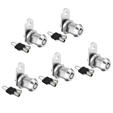 5 Pack Cabinet Locks with Keys, 5/8" Tubular Cam Locks keyed Alike, RV Lock f...