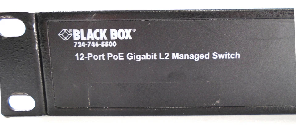 Black Box  PoE L2 Managed Gigabit LPB200A 724-746-5500 12-Ports External Switch - Image 2 of 4