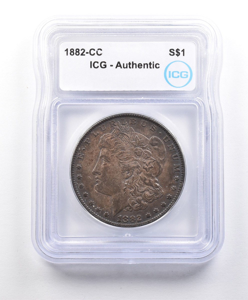洋楽 CCG 1882-CC Morgan Silver Dollar Authentic ICG *3252 | eBay