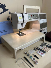 Nähmaschine Husqvarna GOLDEN Computer Näht Jeans Leder Mit Zubehör und Anleitung