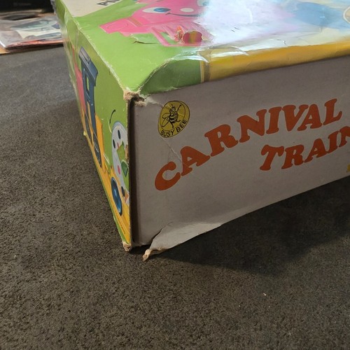 Vintage 60s Busy Bee Carnival Toy Train Rare Retro Collectible Display - Picture 4 of 19