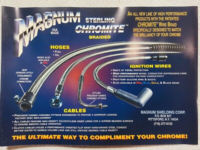 Magnum -Sterling Chromite Braided -Idle Cable Harley Davidson