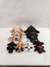 Lot of 6 Vintage Pound Puppy large 18"  8" Puppies Solid Spotted Tan 1985-1986