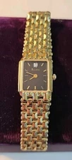 Bulova Quartz Vintage Gold-Tone Tank Unisex T-4 Rectangular Watch Bracelet Band