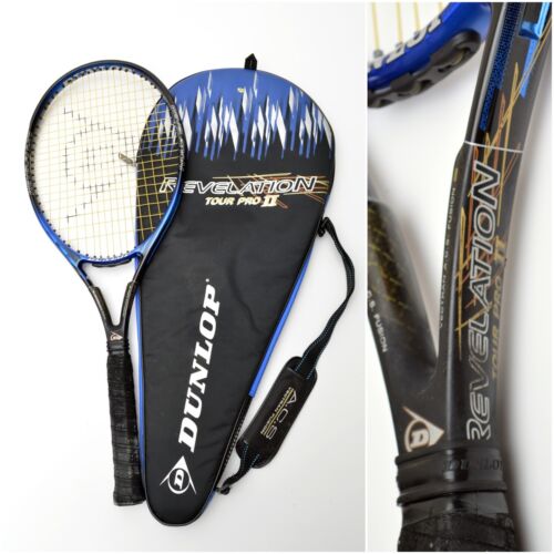 DUNLOPREVELATION TOUR PRO 2 vintage Tennis Racket racquet+ bag GRIP 4