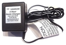 Vanson 4 Hour Quick Ni-Cd Battery Charger for TMX RC 9.6V 800mAH Pack