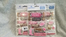PAPER HOUSE Chipoxy Cardboard Stickers ***COUNTRY GIRL**3 Pack**36 Stickers*NWT