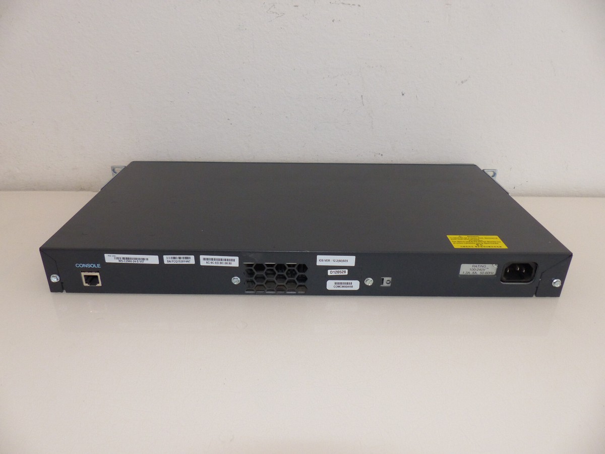 Switch Di Rete Cisco Systems 2960 Plus SI PoE-8 24 Porte WS-C2960+24LC-S V02 – Usato