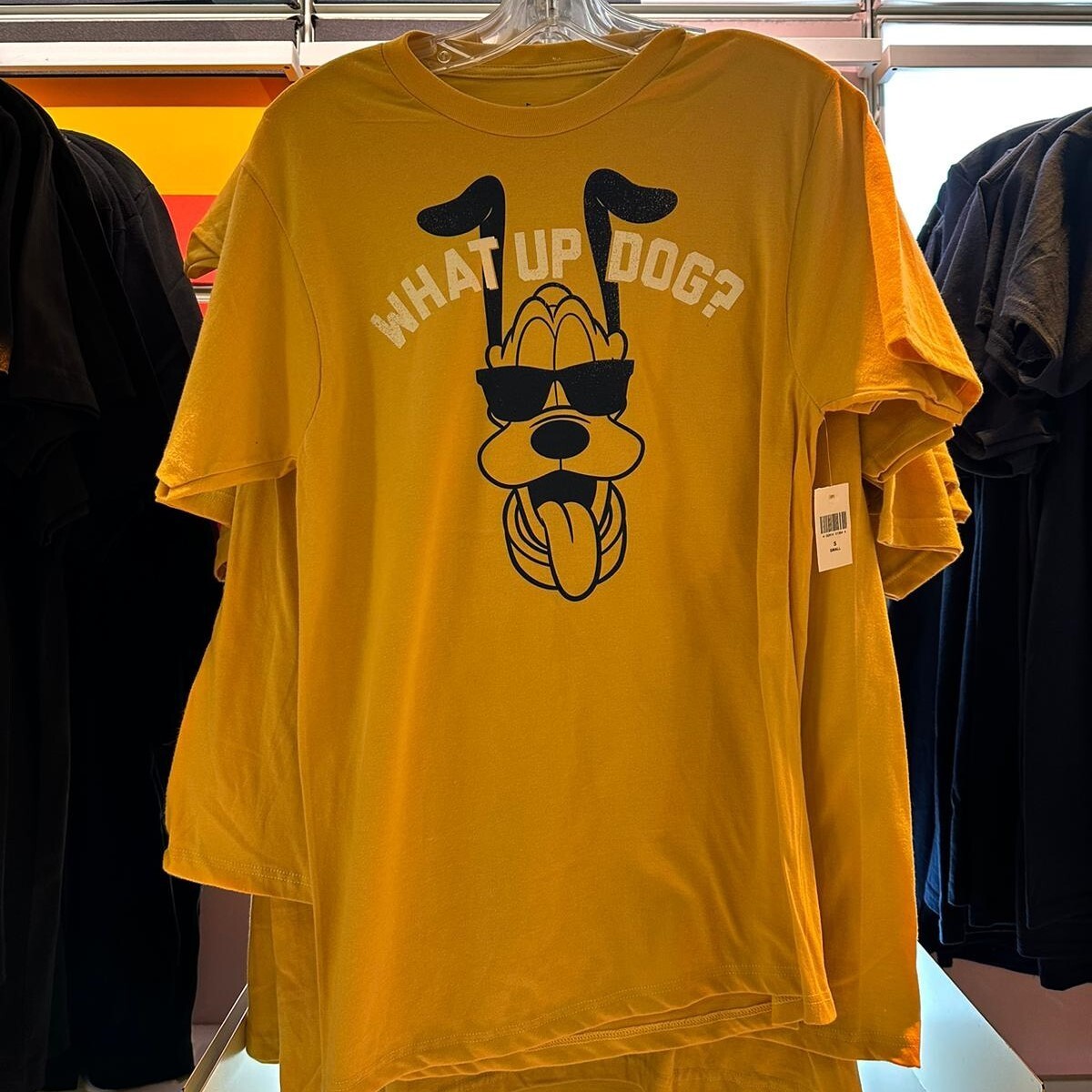 Disney Parks Pluto What Up Dog T Shirt Unisex Yellow Gold Size L New eBay