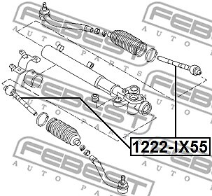 1222-IX55 FEBEST Inner Tie Rod for HYUNDAI
