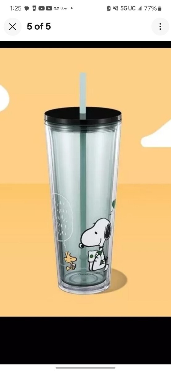 NEW 2025 PEANUTS STARBUCKS Love Plastic Cold Cup 24oz 710ml Snoopy