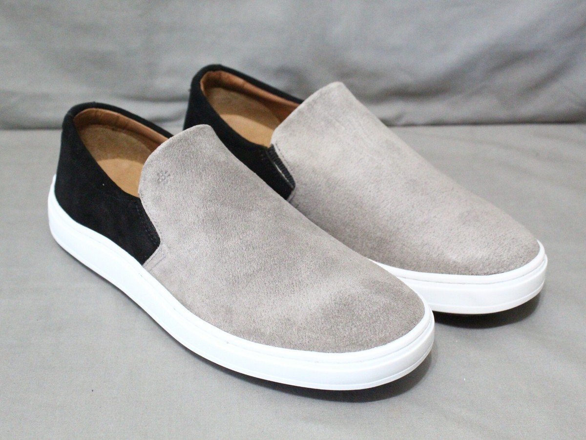 BROTHERS UNITED men slip on leather gray black low heel  display picture 2