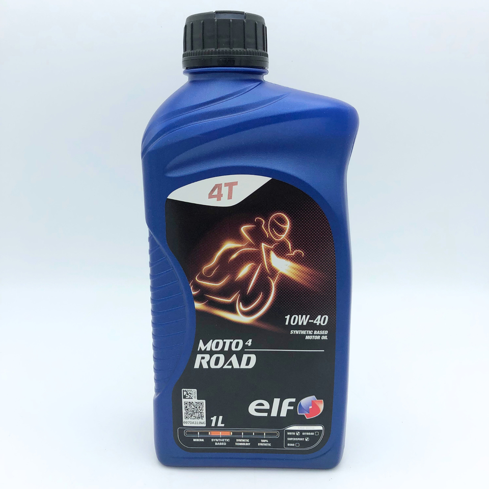 Huile Moteur Elf Moto 4 Road 10W-40 - 1 Litre, Pour Motos 4 Temps, Normes API SL/JASO MA2
