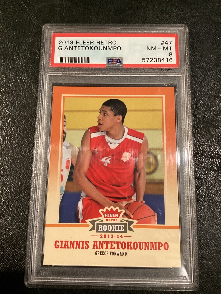 2013 Fleer Retro Giannis Antetokounmpo Rookie RC #47 PSA 8