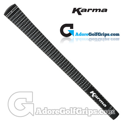 Karma Velour - Standardgröße - gerippt - Golfgriffe - schwarz/weiß x 9